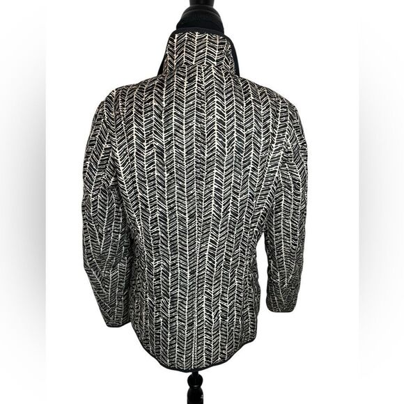 LANDS END PRINTED QUILTED‎ PRIMA LOFT ZIP WINTER COLD WEATHER COAT WOMENS SIZE M - Picture 7 of 9
